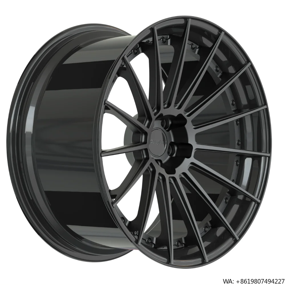 

Custom 2-piece Multi Spoke Gloss Black Forged Wheels for RS6 Z06 Rims C63