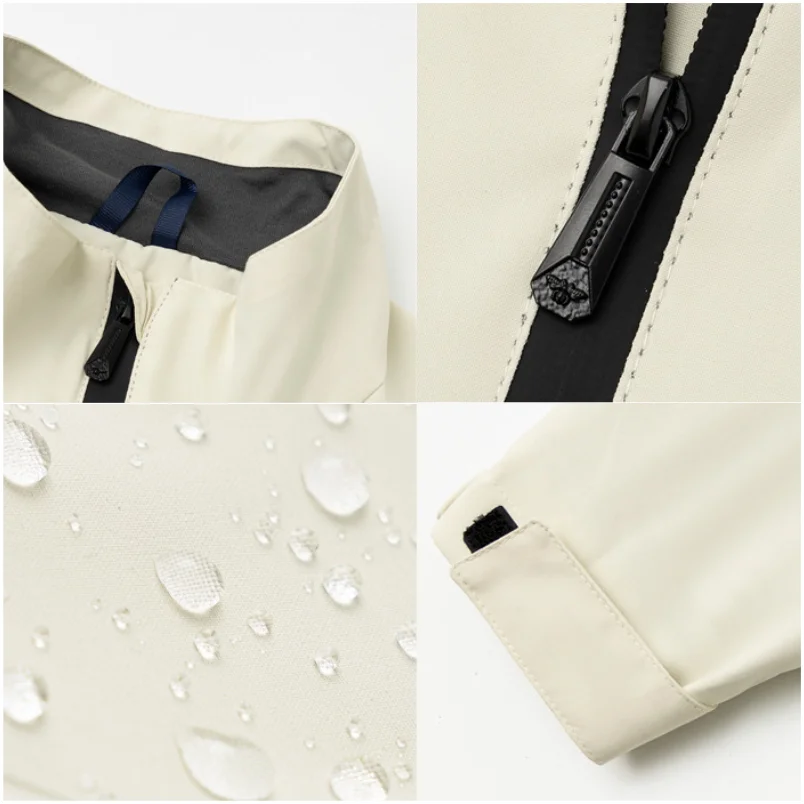 Outdoor Waterproof And Windproof Stand Collar Jacket Custom Printed Embroidery Company Logo Outdoor Camping Fishing Jacket 4xl