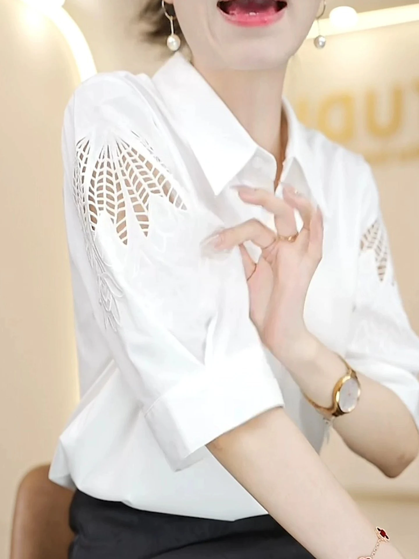 Faionable Hollow Out Design Damen irt Korean Sle Pure Color Simple Match All Seasons Casual Faion Top Sommer 2025