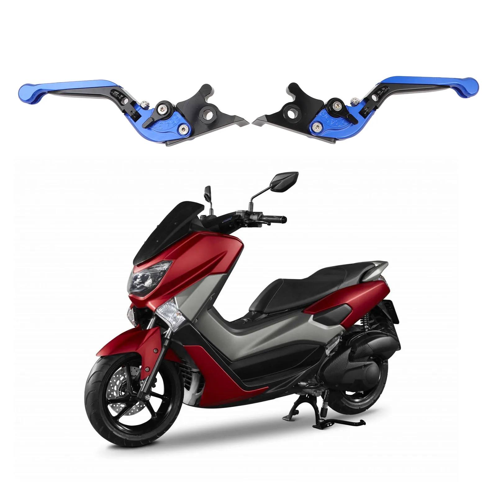 

1 Pair Folding Clutch Lever Aluminum Alloy Adjustable Motorcycle Clutch Brake Handle Lever for NMax 125 NMax155 Blue