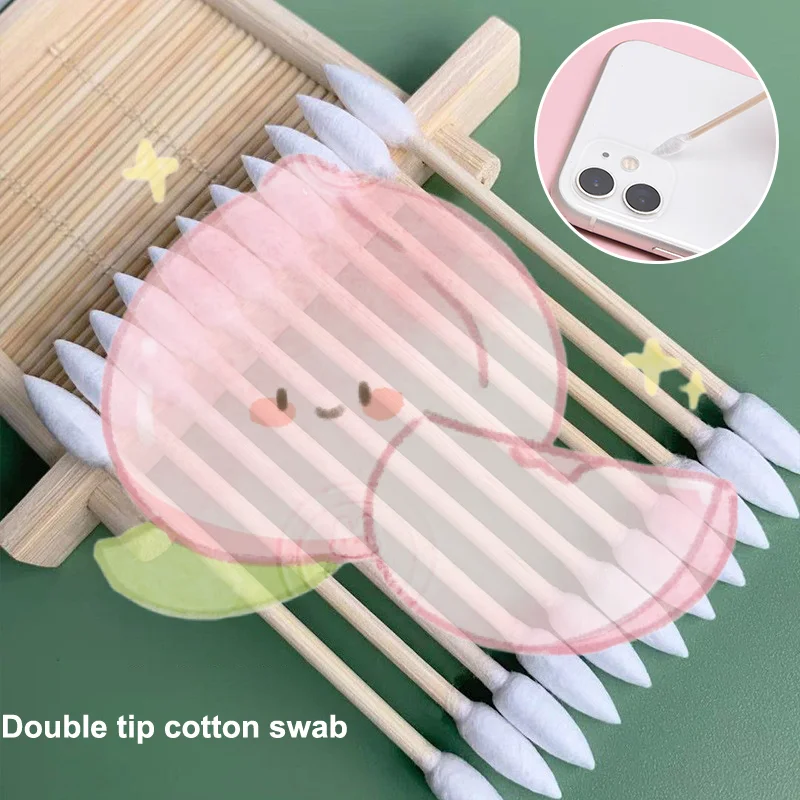 مسحات قطنية للحيوانات الأليفة دقيقة مدببة، 100/300/500 قطعة من أعواد الخيزران للمكياج في الهواء الطلق. #1