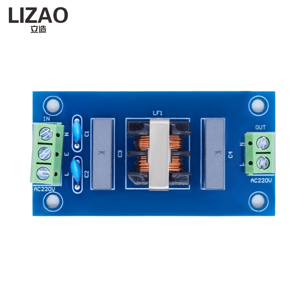 LIZAO 220V 2A EMI Power Filter Module Audio Noise Reduction Purifier Socket Board for Sound System