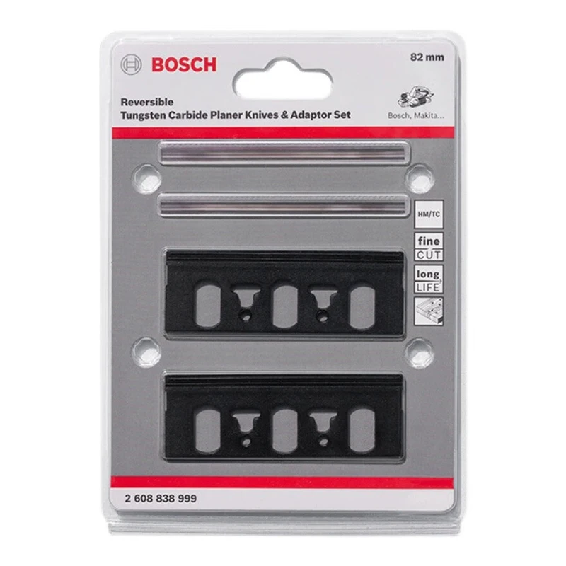 Planing Blade em Linha Reta Reversível Tungstênio Carbide Planer Facas e Adaptador Grupo Acessórios Ferramenta Elétrica Bosch-bs-gho999