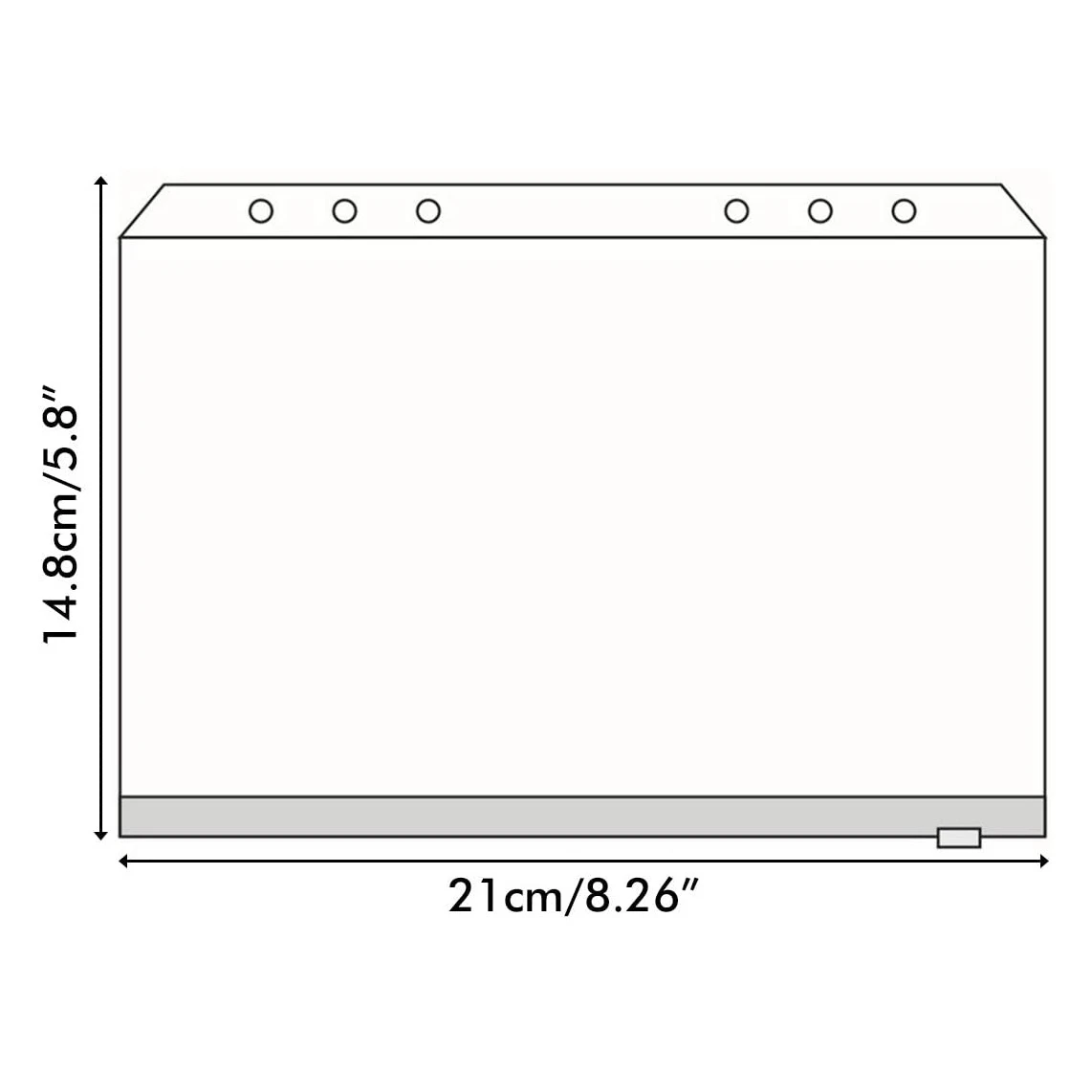 A5 Binder bolsos com zíper, pastas para 6-Ring Notebook Binder, folhas soltas inserir sacos, bolsa impermeável, 12 pcs