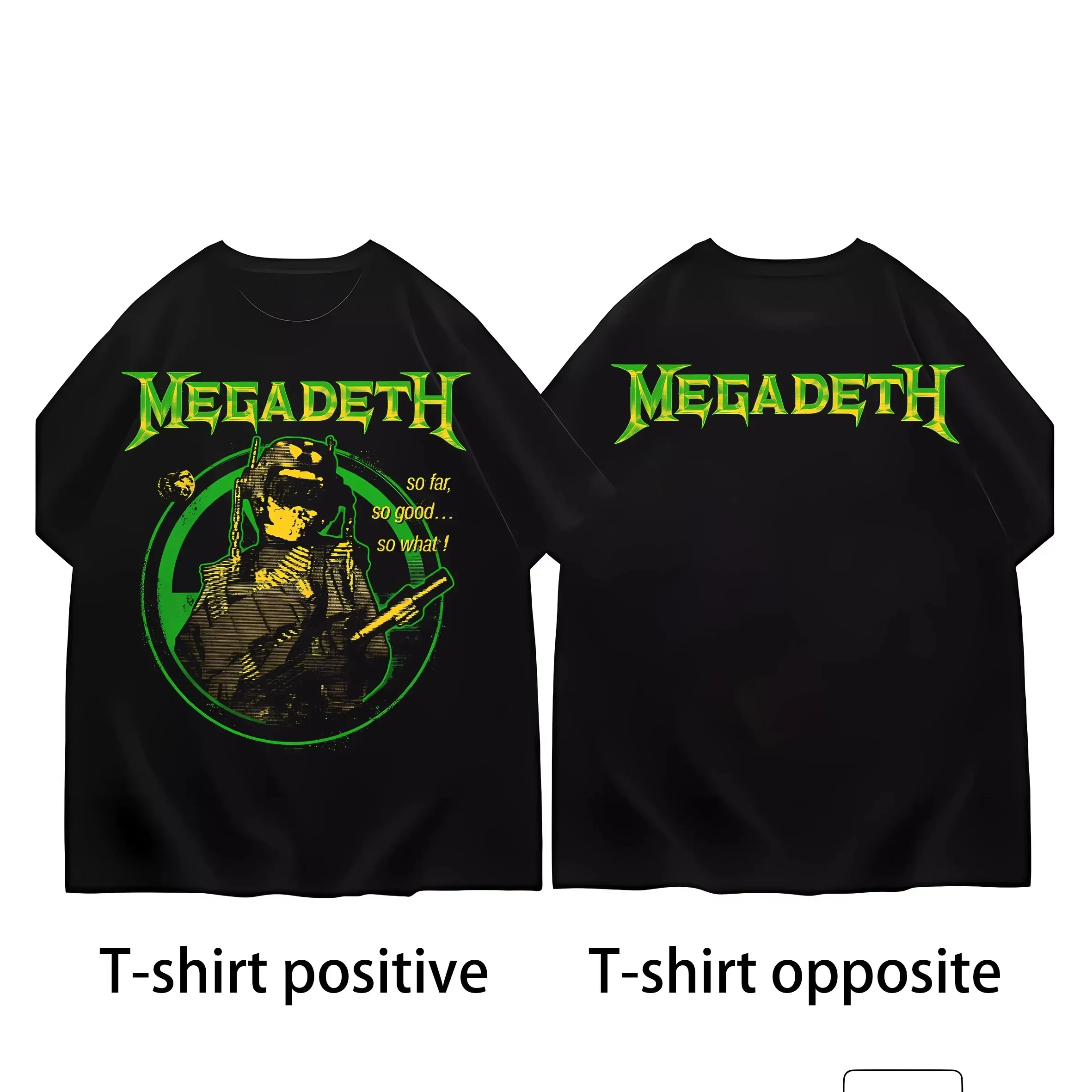 Megadeths Shirts Band Shirts for Men Vintage Heavy Metal Vintage Cotton T Shirt Round Collar Short Sleeve Gift Cloth