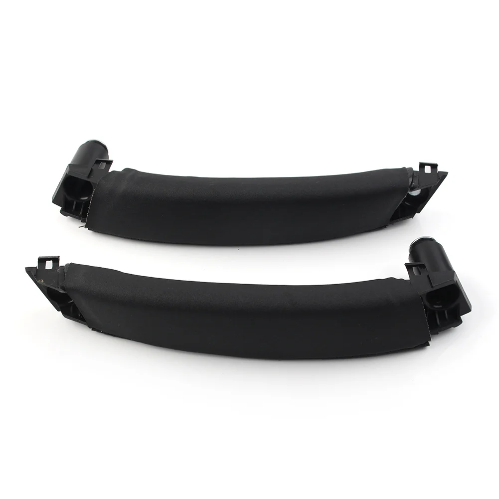 1Pair Car Frosted Interior Door Pull Handle Fit For Land Rover Discovery Sport 2015-2019 Black