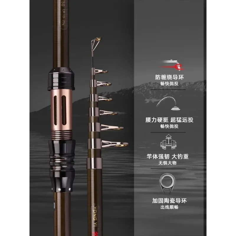 Mini sea pole throwing and ultra short fishing rod