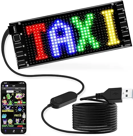 

Light Emitting Diode Logo Flexible Light Emitting Diode Matrix Panel Taxi Text Display
