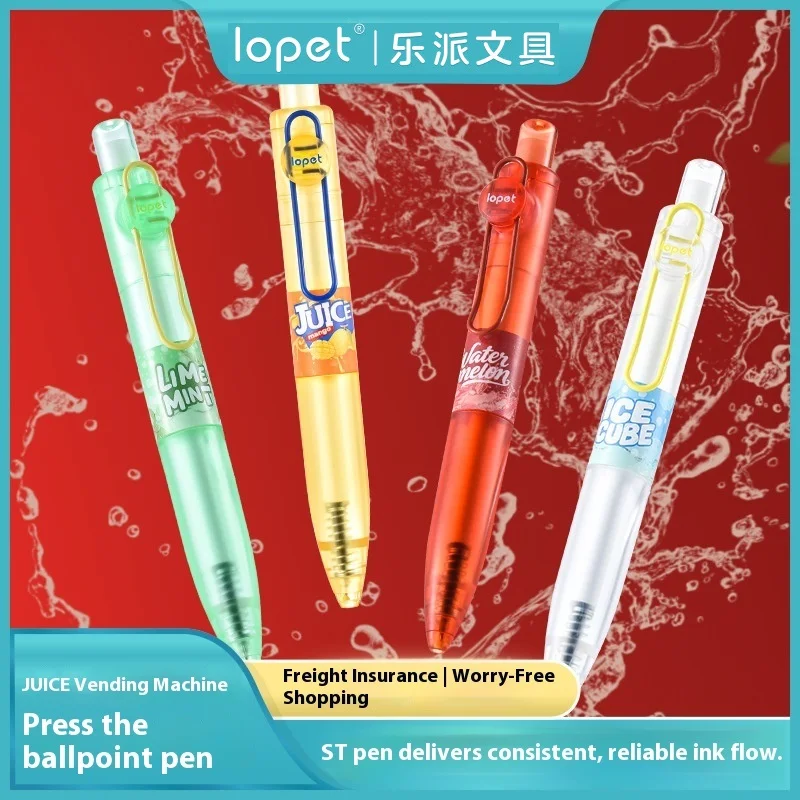 Lopet Soda Vending Machine Ballpoint Pen Clear Shell 0.5 ST Pen Nib Quick-dry Press Gel Pen Writing Stationery Cute Student Gift