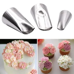 1-3pcs Flower Petal Icing Piping Nozzles Cupcake Cake Decorating Tips Peony Chrysanthemum Pastry Cream Nozzle Baking Accessories