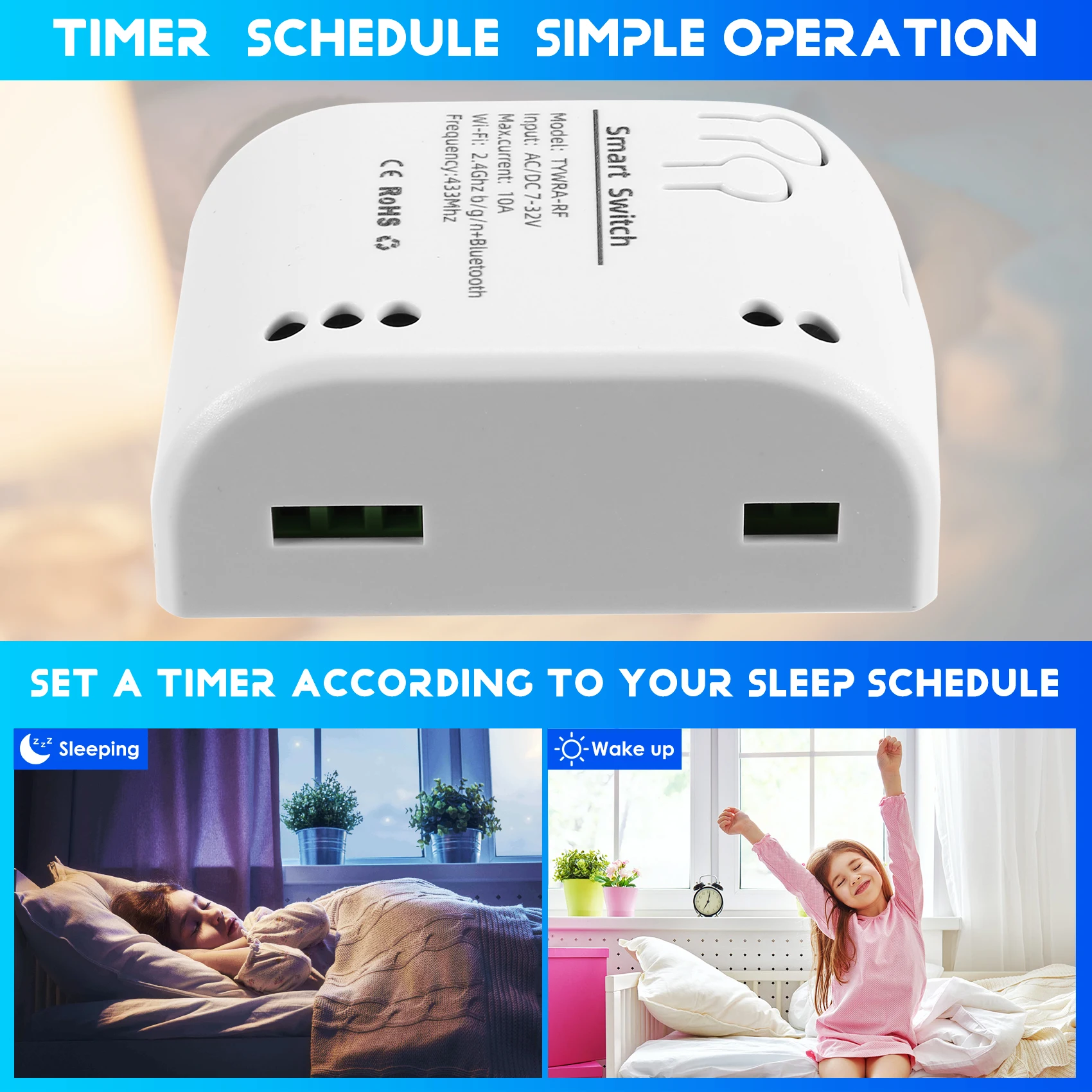 Moduł przełącznika WiFi Tuya Smart AC/DC7-32V RF 433 Radiowy Pilot Zdalnego Sterowania 1/2 Kanały Przekaźnik Inching dla Alexa Smart Home-Y41A