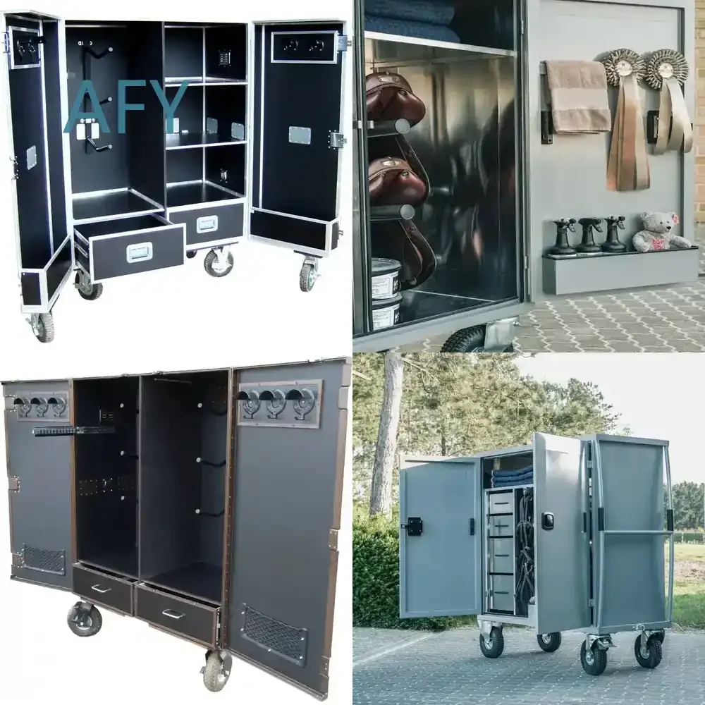 Movable Race Stable Storage Box for Horse Saddle Storage Iron Steel Sheet Metal Fabrication Heavy Duty Industrial Storage