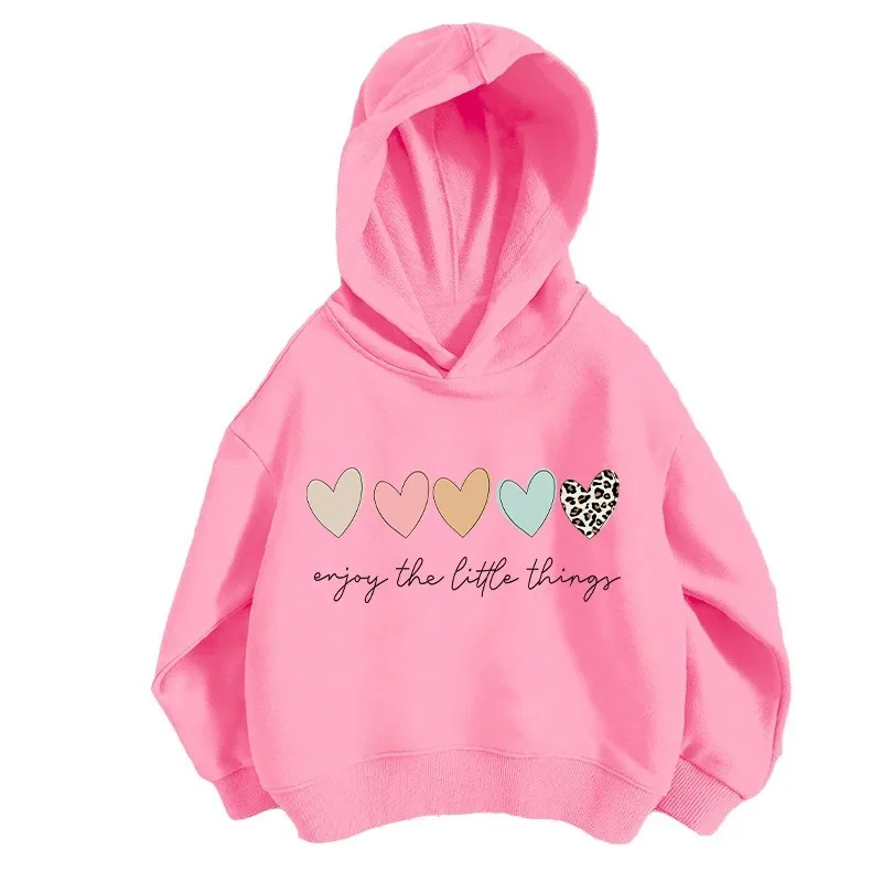 Mädchen mode Hoodie mit Liebes druck, Kinder Frühling und Herbst dünner Pullover, Kinder kleidung Ropa de Niña Kinder