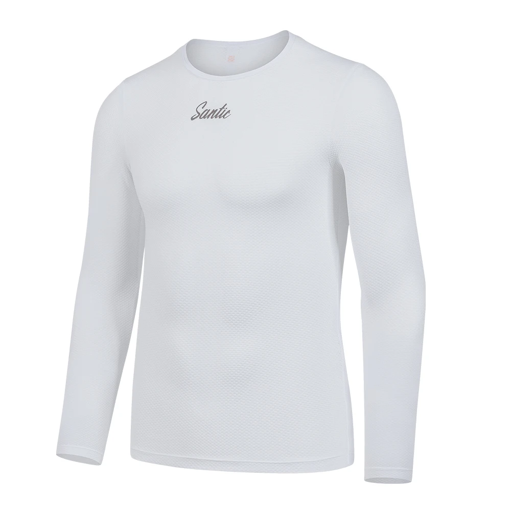 Santic Mens Long Sleeve Cycling Underwear Autumn Winter Quick Dry Bicycle Sports Base Layer All Season MTB Road Bike Jersey Tops