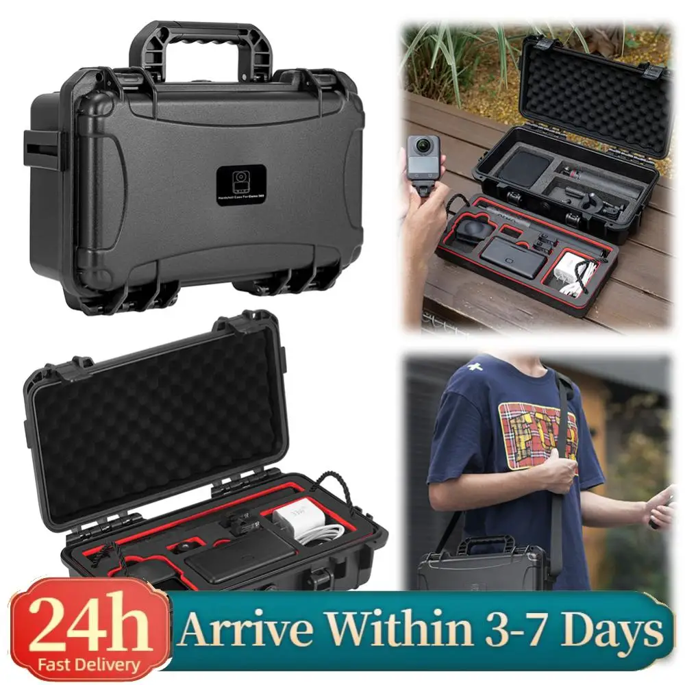 

Жесткий защитный дорожный кейс-сумка с плечевым ремнем для аксессуаров панорамной камеры DJI OSMO 360