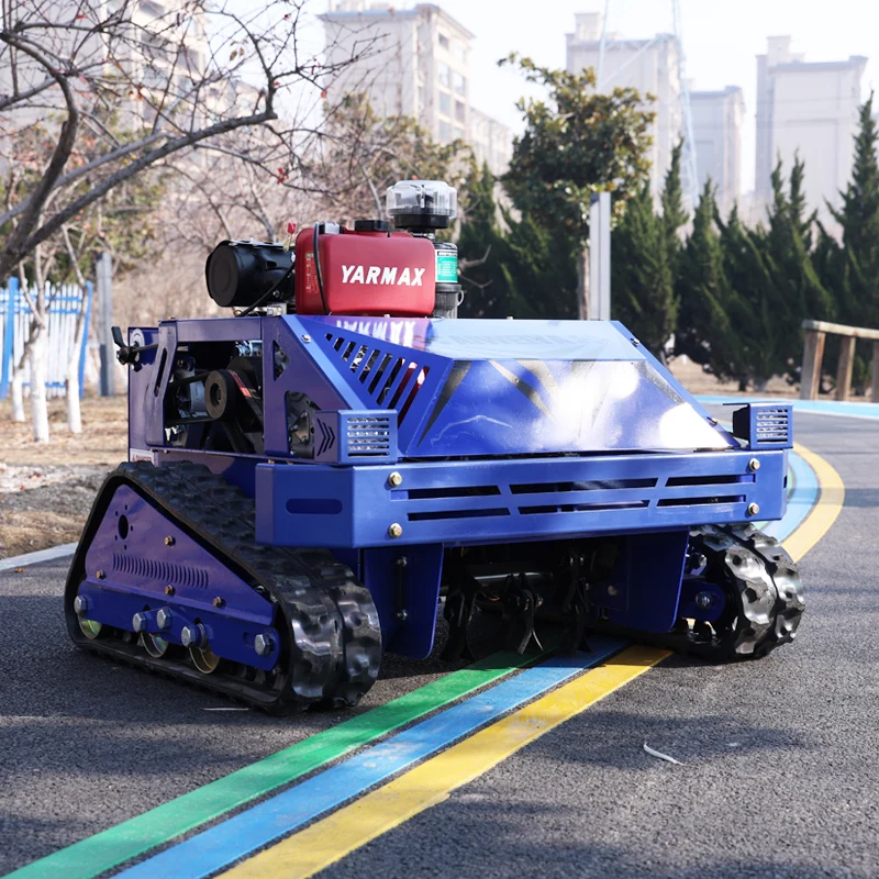 

Customized Remote Control Crawler Lawn Mower 550mm Cutting Width Gas Diesel Options