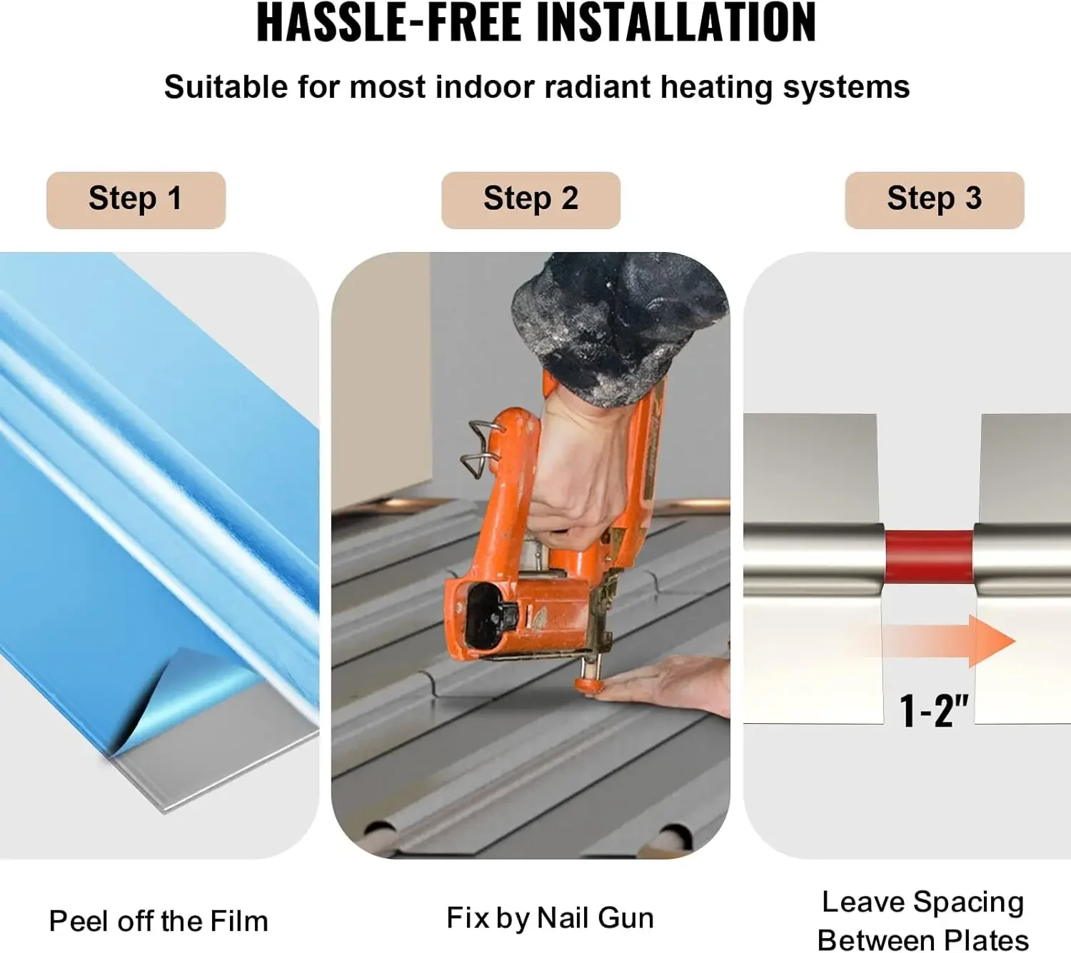 PEX Heat Transfer Plates, 200 pcs Box Radiant Heat Transfer Plates