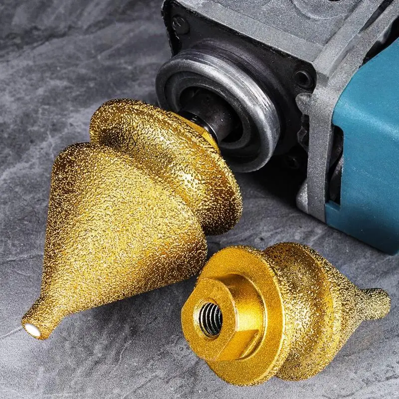 **1Pcs Wear-resistant New Design Grinding Wheel Round Shape Enlarged Hole Opener Granite Cutting M10 Adamas Chamfer Drill Bit