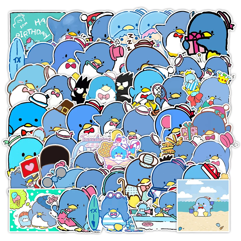 

10/30/50pcs Cute Tuxedo Sam Cartoon Stickers for Scrapbooking Phone Notebook Suitcase Waterproof Kawaii Penguin Kids Sticker Toy