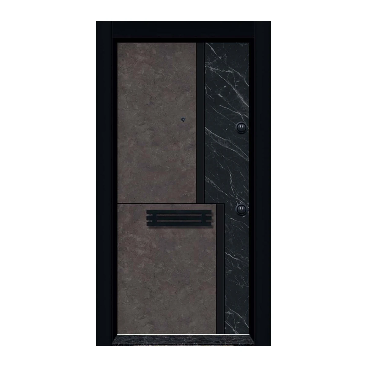 ax-Robust Stylish Security Steel-Wood Doors for Supermarkets Villas Outdoor Use-Fire Prevention Custom Sizes & Colors