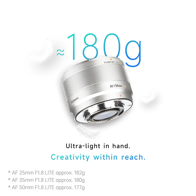 7artisans Auto Focus 25mm 35mm 50mm F1.8 LITE APS-C Large Aperture Prime Lens for Fujifilm X X-S20 X-T50 X-E5 X-T30 Camera Lens