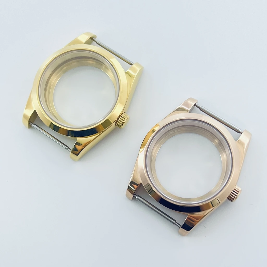 High Quality 36mm 40mm Rose Gold Case Sapphire Crysta Fit NH34 NH35 NH36 NH38 NH39 NH70 NH72 ETA2824 PT5000 Movement