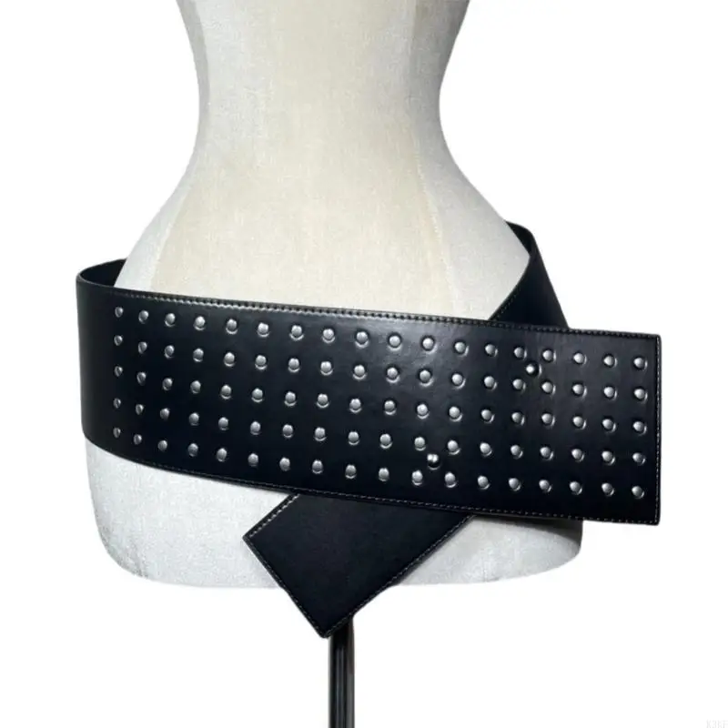 K3KF 대형 허리 벨트 슈퍼 와이드 와이드 와이드 체인 헤비 듀티 그런 듀티 벨트 현대 허리 밴드 허리 체인 스터드 벨트