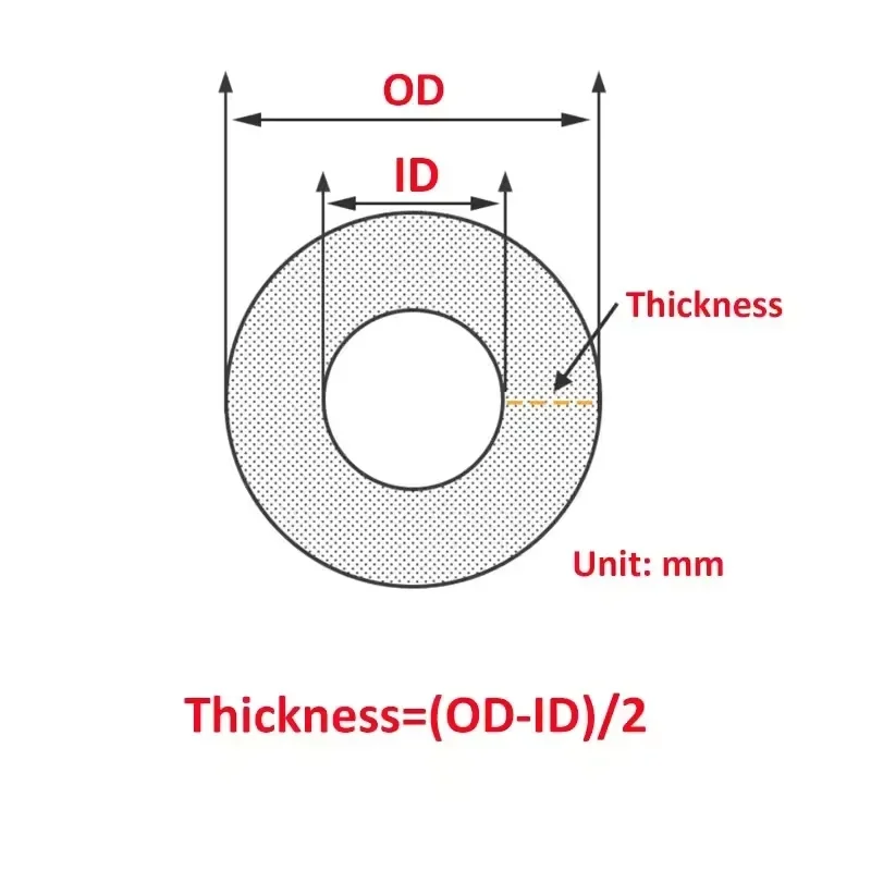 Id2~12mm Fkm Fluorine Rubber Hose Acid-base Heat Oil Resistant Fluororubber Tubing