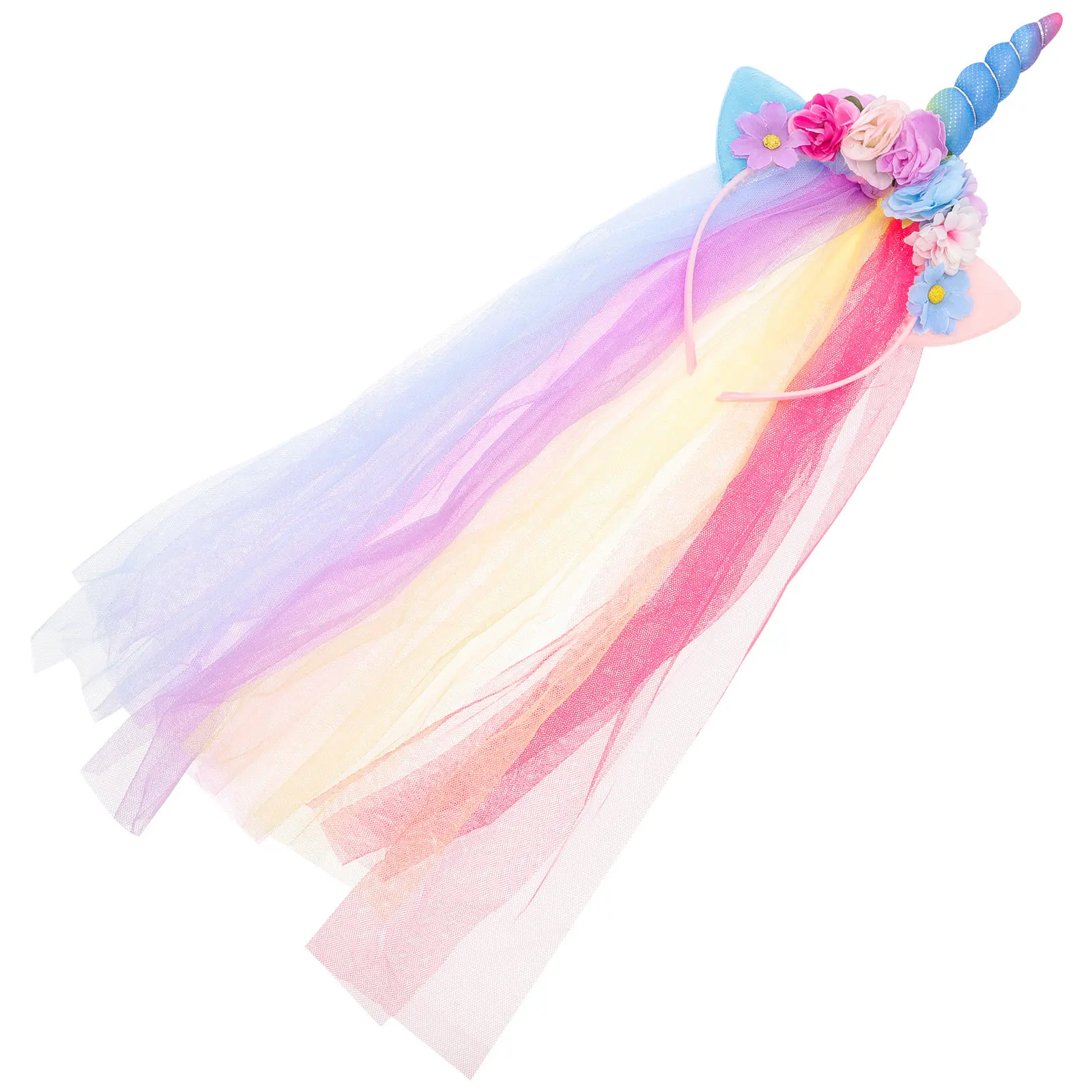 1Pcs Unicorn Hair Hoop Well Decorated Non Slip Headband for Kids Birthday Party Bachelorette Holiday Christmas Halloween Cosplay
