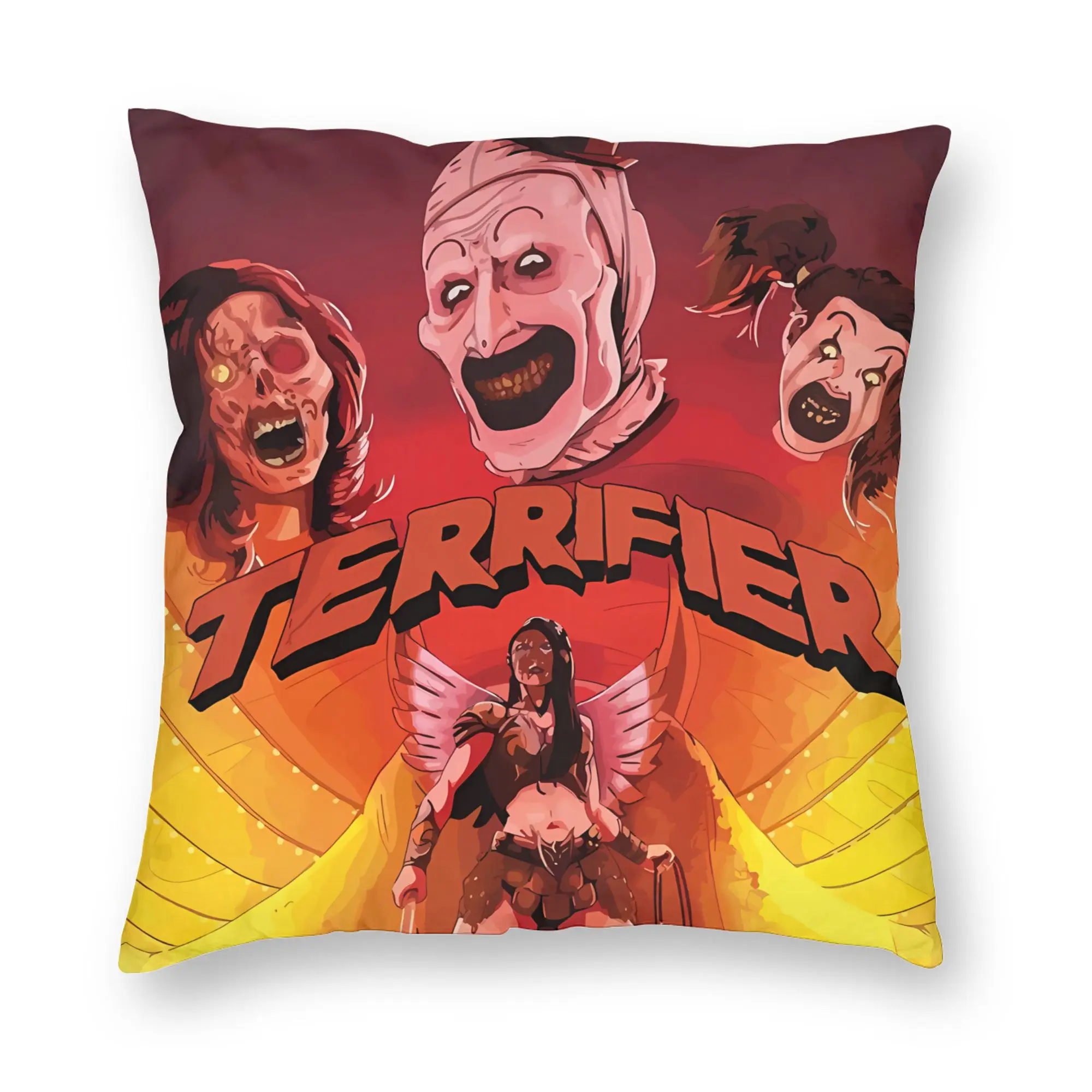 Terrifier Movie Pillow Cover  Fashion Pillow Case For Living Room Sofa Square Pillowcases Birthday Present