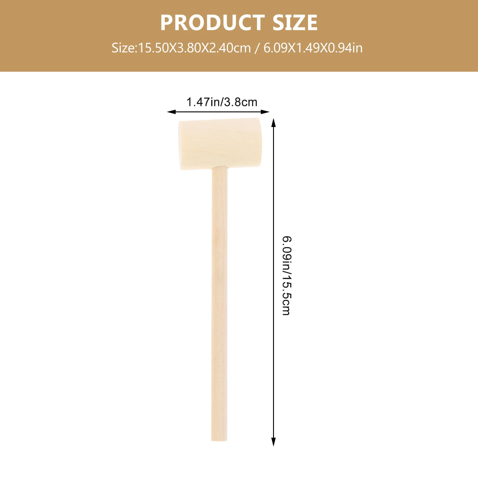 20Pcs Wooden Mini Hammer Ergonomic Handle Burr-Free Safe Use Small Mallet for Kids Activities Cake Tools Game Props Crack Mallet