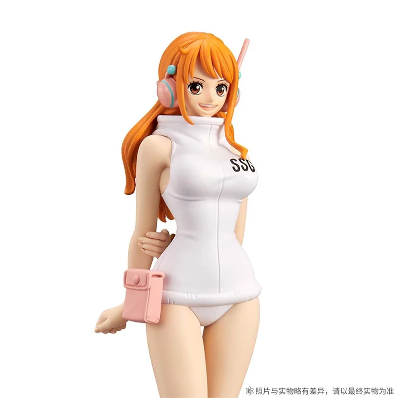 New Anime One Piece Nami And Luffy Figures Future Island Standing Pretty Girl Nami Handmade Desktop Decor Model Kids Toy Gift