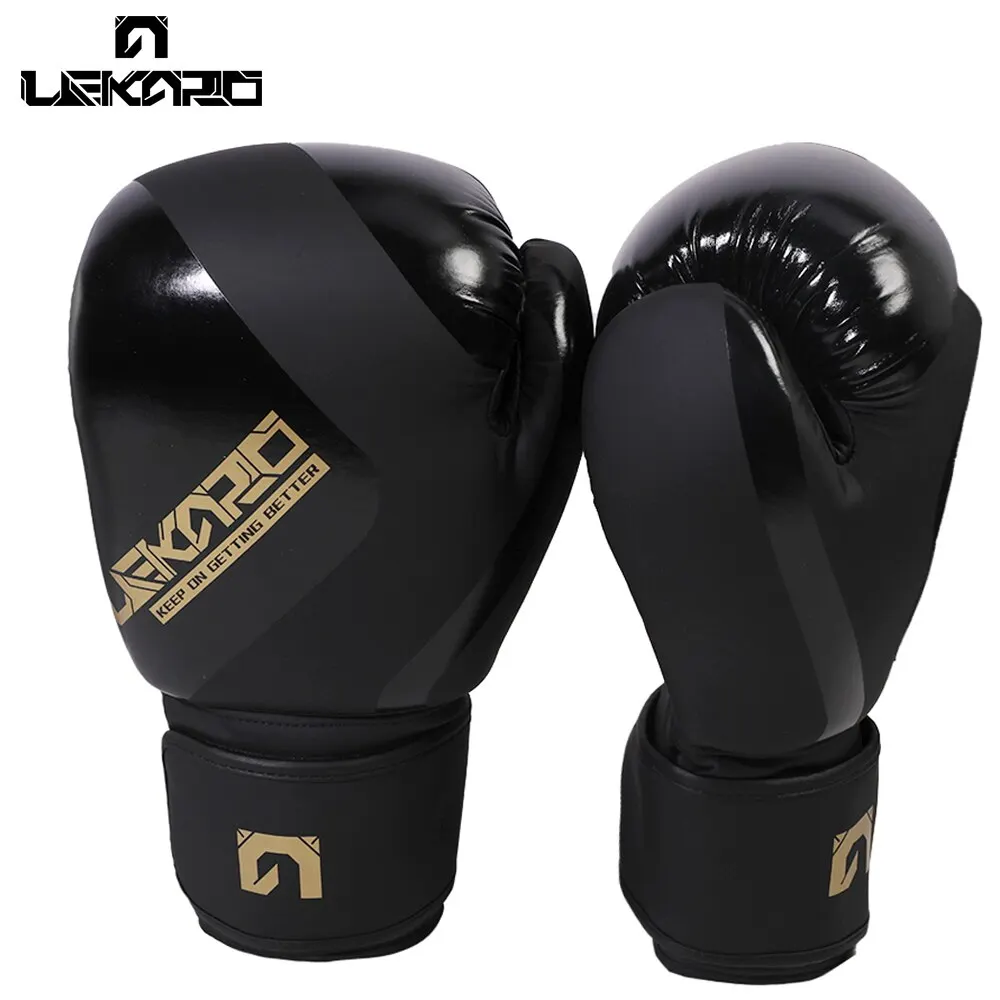 Adulto profissional 12oz luvas de treinamento de boxe pu elástico luvas de boxe muay thai sanda luvas de combate para homens e mulheres lekaro