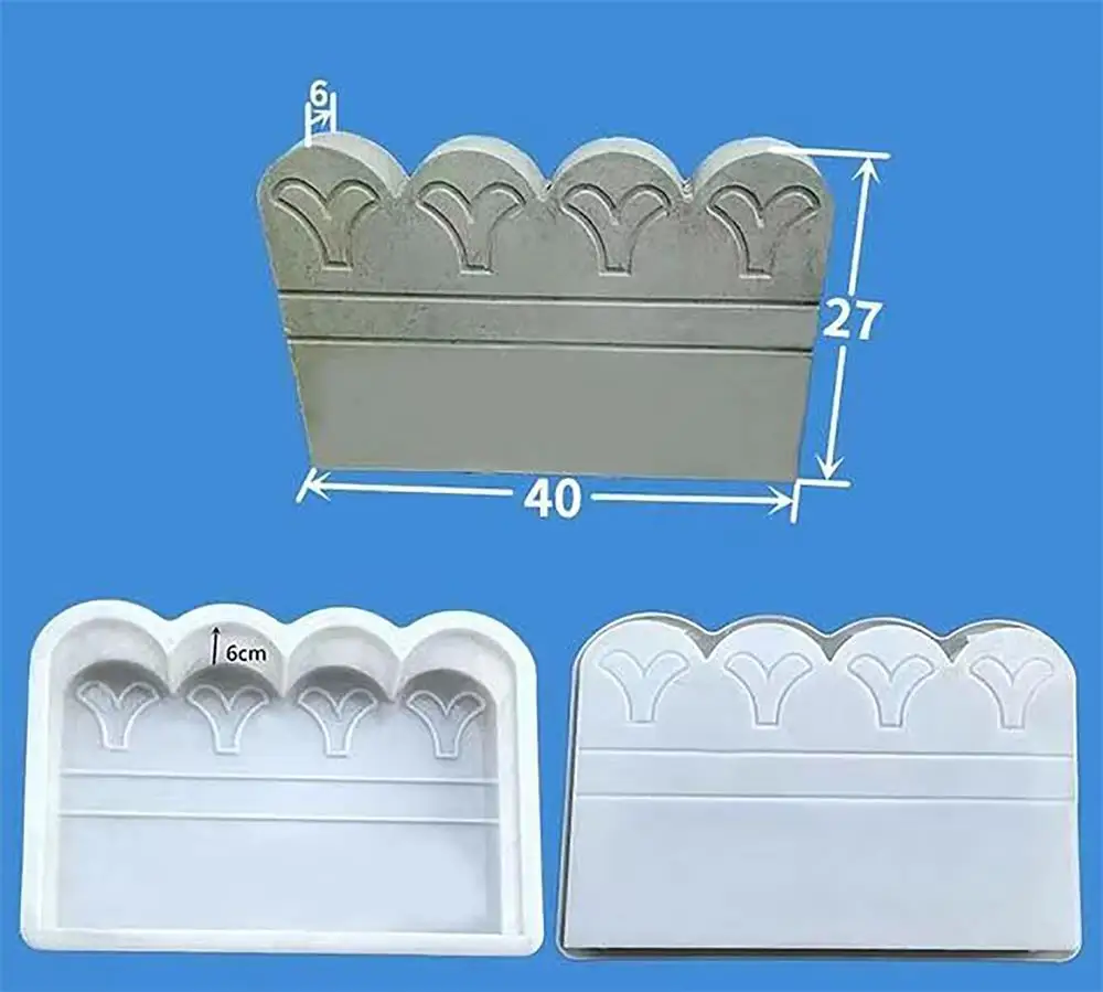 

Reusable Garden Edging Fence Concrete Molds DIY Garden Brick Mold For Fish Pond Backyard Patio Garden Decoration 40X27X6CM