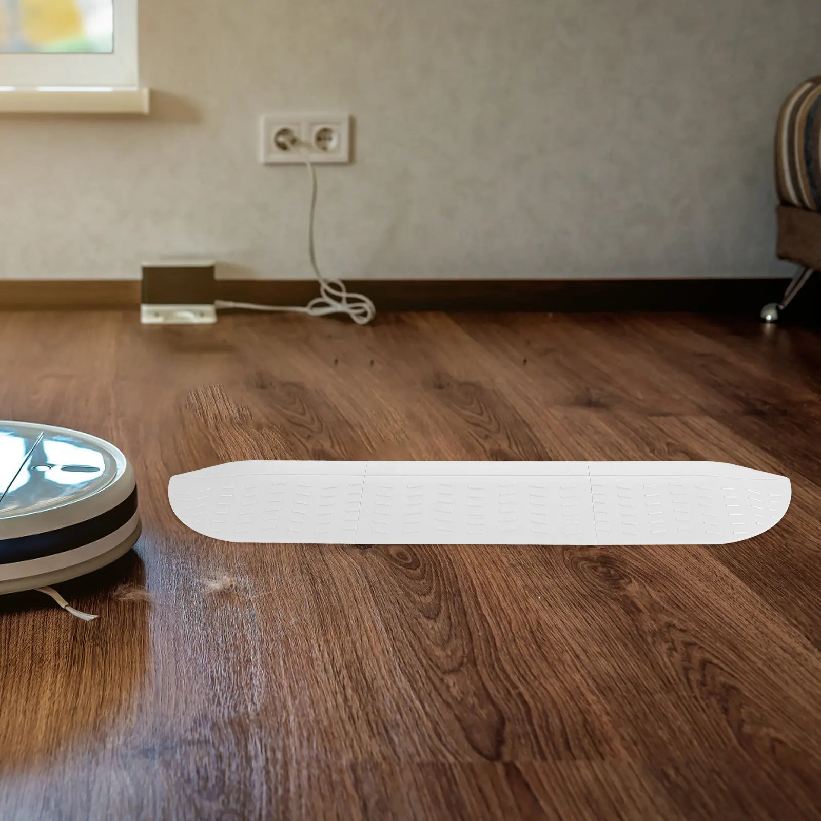 Robot Vacuum Door Threshold Ramp – Rubber Transition Strip for Smooth Floor Crossing, Indoor Home Appliance