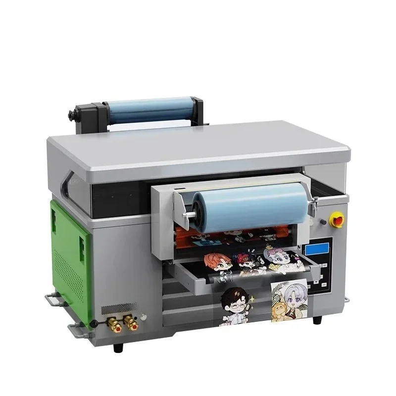 Printer, printing self-adhesive roll, flat cylinder integrated multi-functional printing machine