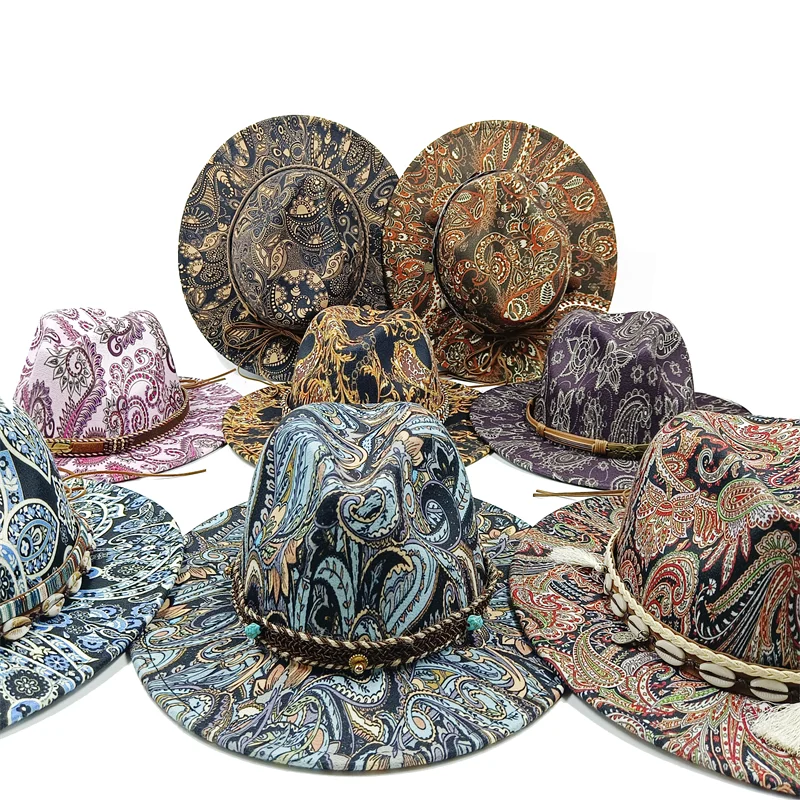 Fedora New Tie Dye Graffiti Latest Two Color Fashion Spring Unisex Jazz Hat Fedora Double Sided Spring and Autumn кепкамужскня