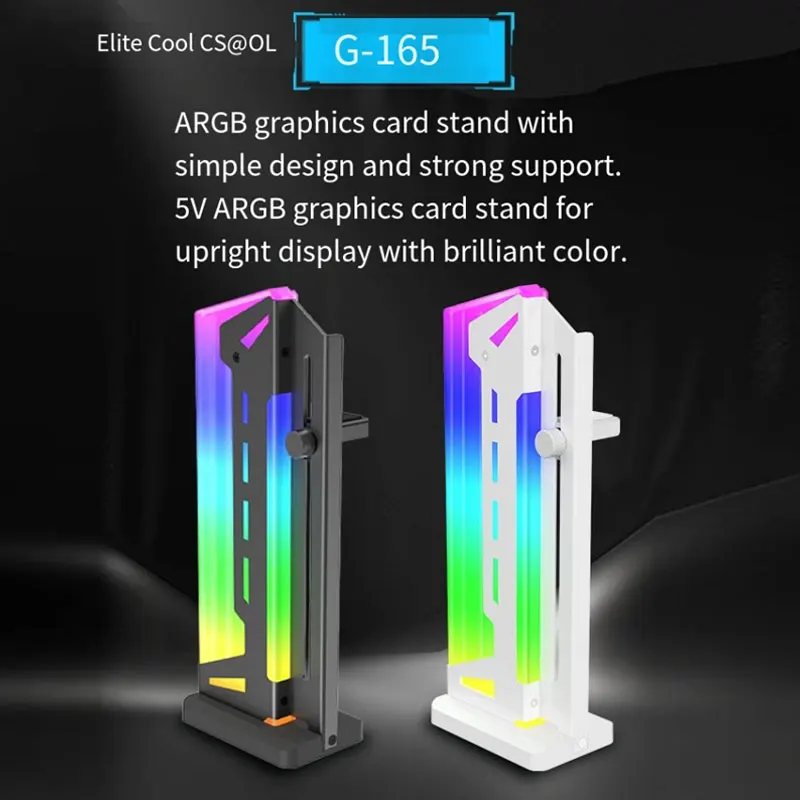 

G-165 graphics card bracket ARGB RGB sync vertical installation figurine jack fixed colorful computer graphics card support fram