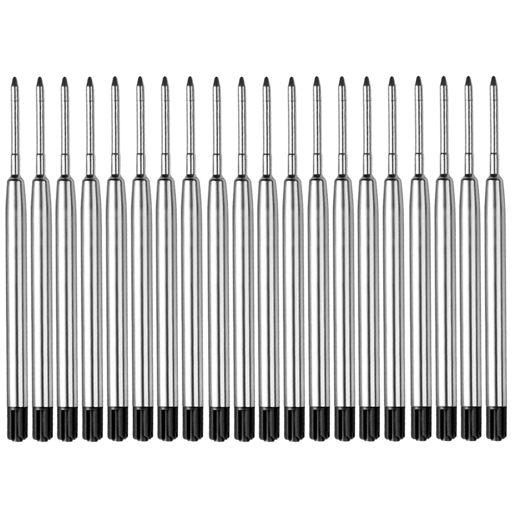 

20 PCS Ballpoint Pen Refill Insert Refills Blue Metal Replaceable Core Gel Pens