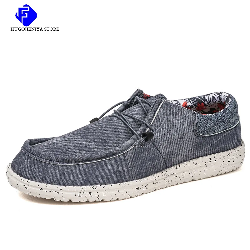New Men Sneakers Loafers Casual Canvas Espadrilles Shoes Big Size 50 Fashion Leather Footwear Soft Flats Breathable Lightweight