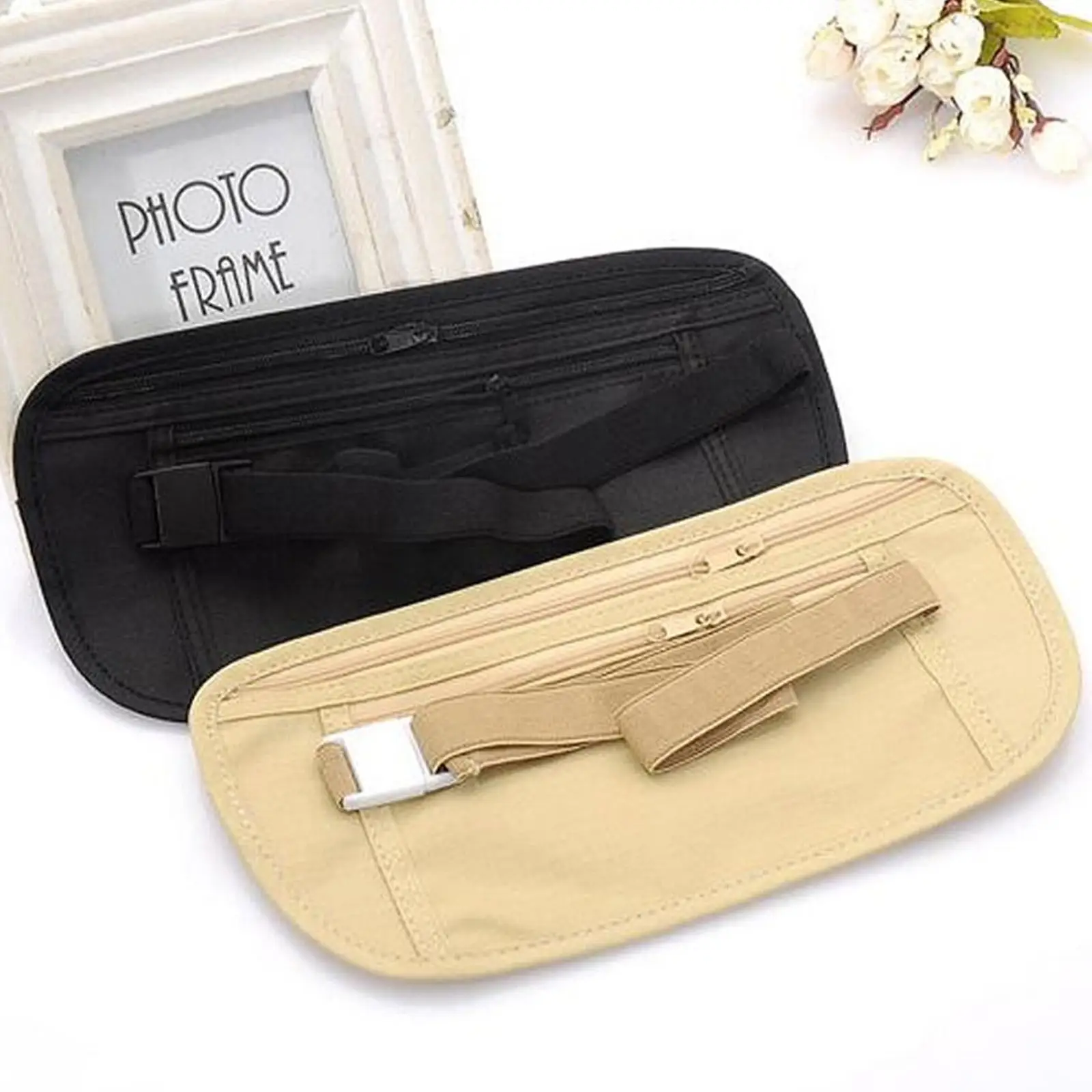 Invisible Waist Pack Travel Waist Pouch For Passport Money Belt Bag Hidden Security Wallet Travel Bag Chest Pack Money Waist Bag