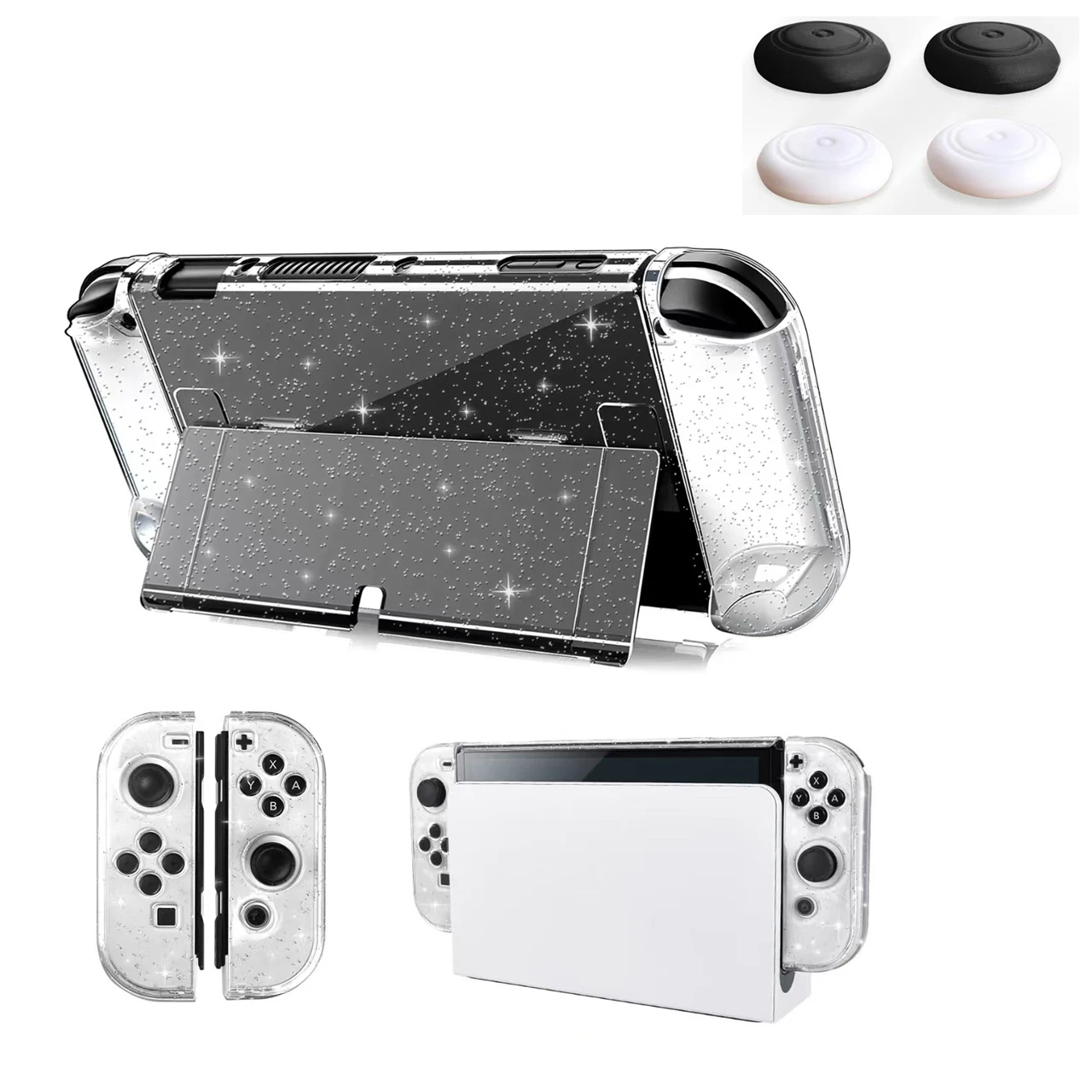 capas-protetoras-transparentes-de-tpu-pc-com-glitter-para-console-nintendo-switch-oled-acessorios-para-video-game