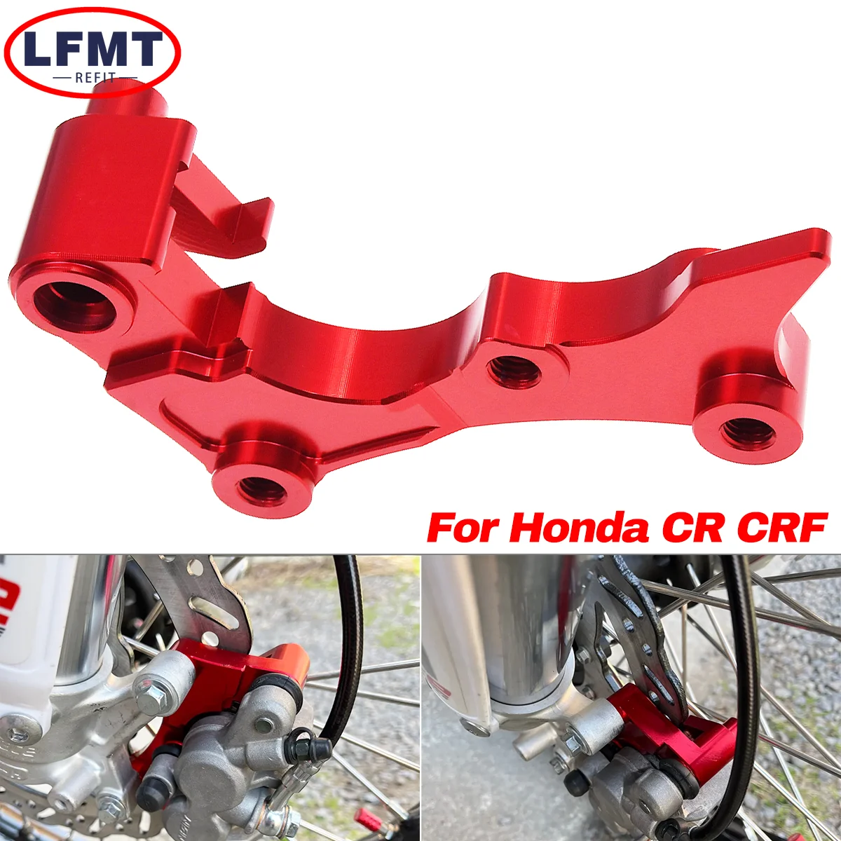 

For HONDA CRF250R CRF450R CR125 CRF250X CRF250X CRF450X CR CRF 125R 250X 450R 450X 270MM 320MM CNC Brake Caliper Adapter Bracket