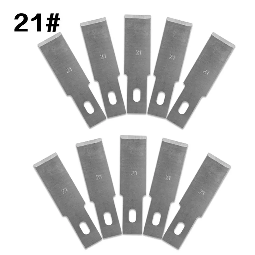 10PCS Precision Cutter Blades Set Hand Tools Arts Craft Hobby Paper Cutting Carving Aluminum Alloy DIY Repair Cutter Blade