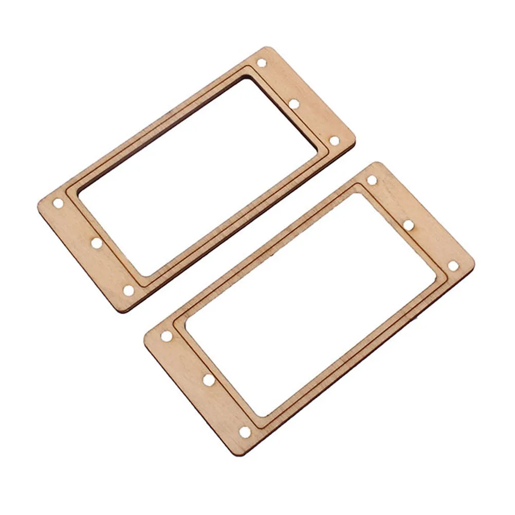 

2 Pcs Vibration Pickup Box Humbucker Frame Slanted Ring Double Coil Mounting Wooden Guitar