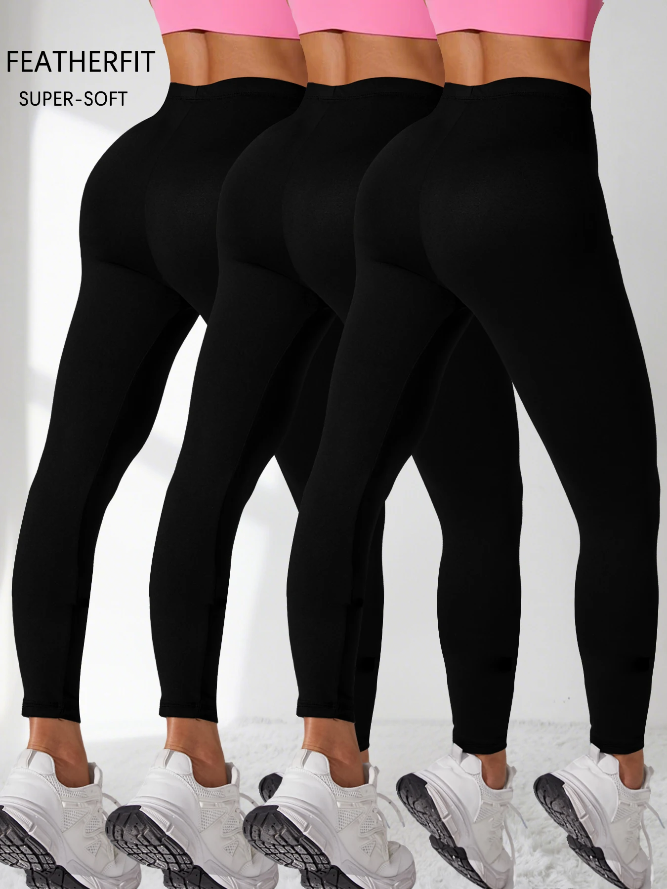 

3 упаковки женских супермягких леггинсов, высокая эластичность, не прозрачные леггинсы для тренировок, йоги, бега, спортивные леггинсы с эффектом пуш-ап для тренажерного зала и фитнеса