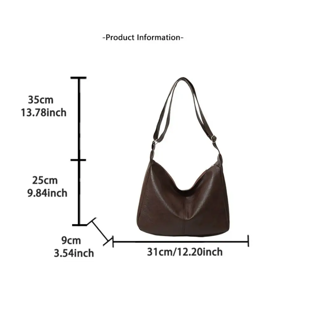 Bolsa de ombro versátil de couro pu estilo coreano grande capacidade cor sólida bolsa crossbody bolsa feminina de luxo