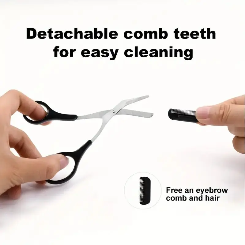 3pcs Eyebrow Trimming Tools, Stainless Steel Eyebrow Tweezer Eyebrow Scissors With Comb Eyebrow Razor