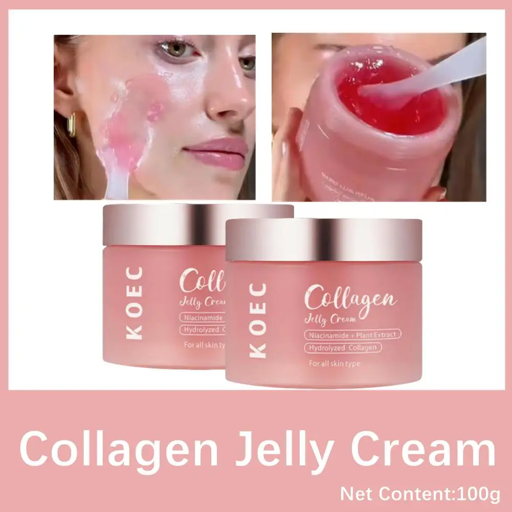 100g Collagen Jelly Face Cream,Niacinamide Moisturizing Brightening Facial Mask Lotion, เกาหลีผิว Hydrating Anti-Aging Serum