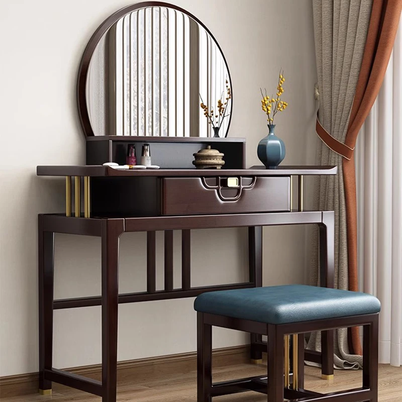 

Mirror Wood Dressing Tables Storage Simple Women Modern Dressing Table Vanity Stool Tocador Mueble Maquillaje Home Decor